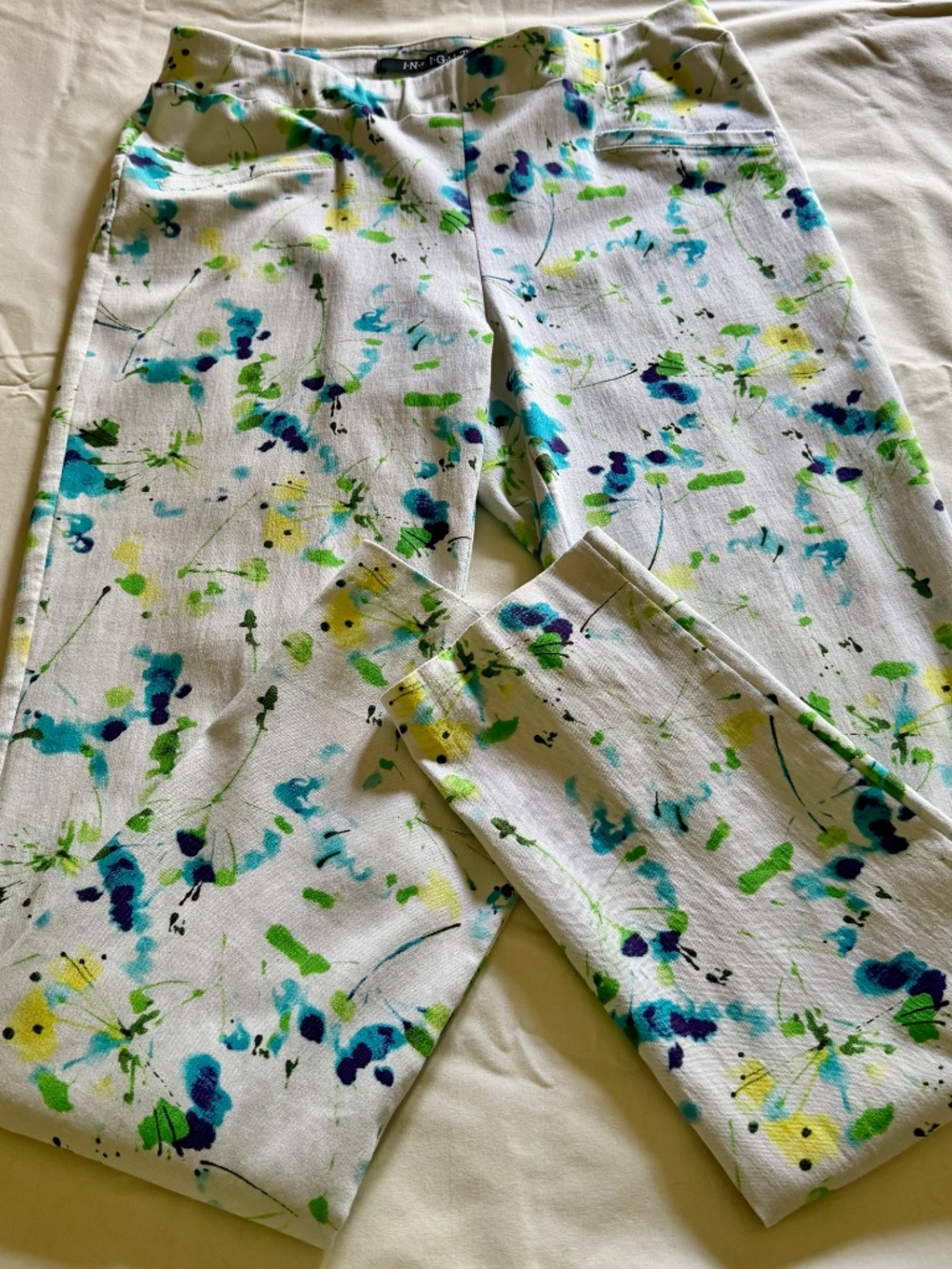 Insight New York Stretch Pull-On Abstract Floral Ankle Trousers - Size 4 - Picture 5 of 6